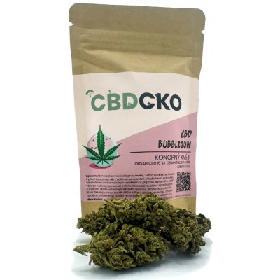 CBDčko CBD konopný květ Bubblegum THC 0,6% 10 g – Sleviste.cz