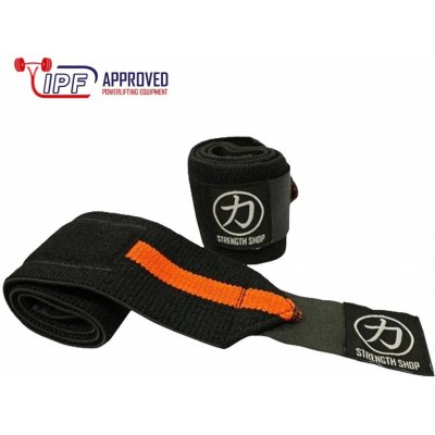 IPF Approved Bandáže na zápěstí SS Wrist wraps medium černooranžová 80 cm – Sleviste.cz