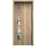 Sapeli Elegant Komfort M60 posuvné dub halifax 100 x 210 cm Čiré sklo – Hledejceny.cz