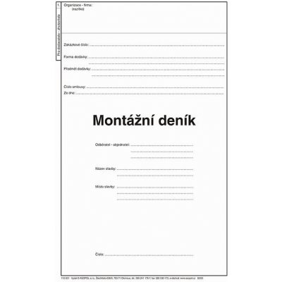 Asopol 110651 Montážní deník 1+2 velký – Zboží Mobilmania