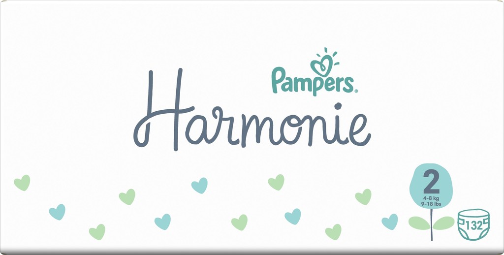 PAMPERS Couches HARMONIE Taille 2 Pack 39 4-8kg
