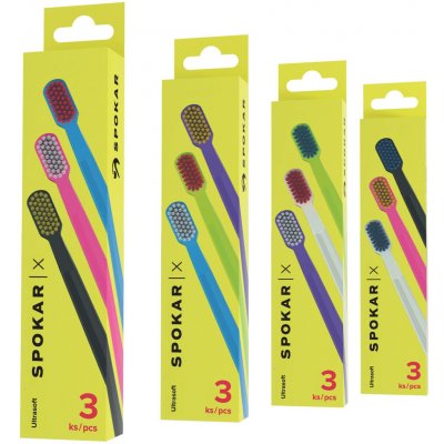 Spokar X 3429 zubní kartáček ULTRASOFT 3 ks – Sleviste.cz