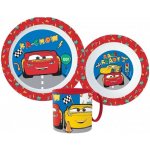 Stor Sada plastového nádobí s hrnkem Auta Cars Blesk McQueen a Cruz Ramirezová 3 díly – Zboží Mobilmania