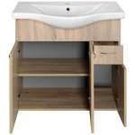 Aqualine KERAMIA FRESH umyvadlová skříňka 74,5x74x34,7cm,dub platin dub platin – Zbozi.Blesk.cz