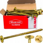 KLIMAS Wkret-met WKCP Ø6 mm TX-30 konstrukční vrut do dřeva s talířovou hlavou 240 mm - 100 ks – Hledejceny.cz