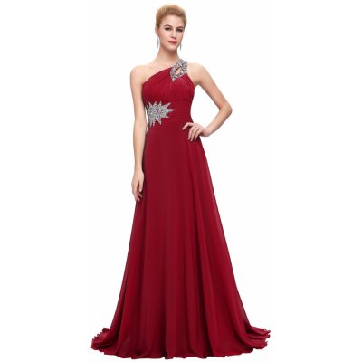 Luxusní plesové a společenské šaty vínová – Zboží Mobilmania