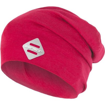 Sensor merino čepice Active logo magenta – Zboží Mobilmania