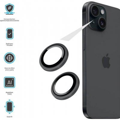 FIXED Camera Glass pro Apple iPhone 15/15 Plus space gray FIXGC2-1200-GR – Hledejceny.cz