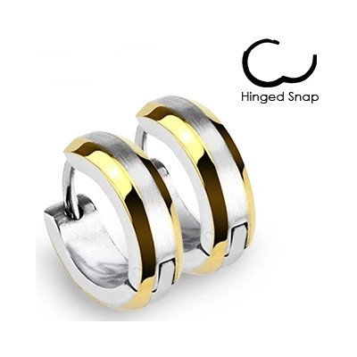 Šperky eshop kruhové proužky zlaté barvy a střed barvy R2.19 – Zboží Mobilmania