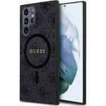 Guess PU Leather 4G Colored Ring MagSafe Samsung Galaxy S24 Ultra černé – Zboží Mobilmania