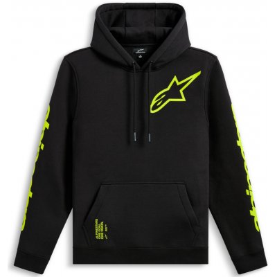 Alpinestars mikina TRIPLE Hoodie černá – Sleviste.cz