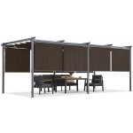 Garden Point La Palma 3 x 6 Hnědá terasová pergola s roletami – Zboží Mobilmania