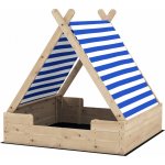 AIYAPLAY Dětské pískoviště se stanovou střechou, 120 x 120 x 126,5 cm vícebarevné – Zboží Mobilmania