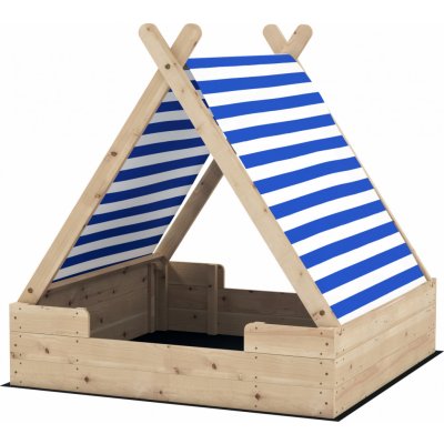 AIYAPLAY Dětské pískoviště se stanovou střechou, 120 x 120 x 126,5 cm vícebarevné – Zboží Mobilmania