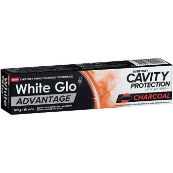 White Glo Charcoal bělicí zubní pasta 140g/91 ml