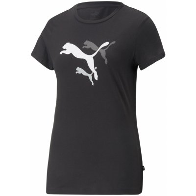 PUMA ESS+ LOGO POWER TEE 67367701 Černá – Zboží Mobilmania