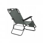 Zahradní polohovací křeslo SPRINGOS RELAX šedé – Sleviste.cz