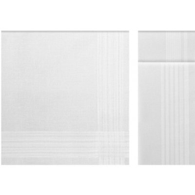 Bavlněné pánské kapesníky URANOS, 6 ks V dárkovém boxu 6 ks Bílá 43x43 cm