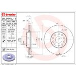 Brzdový kotouč BREMBO 09.9145.11 – Zboží Mobilmania