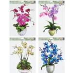 Anděl Přerov Okenní fólie bez lepidla orchideje tmavě růžová 42 x 30 cm – Zboží Dáma
