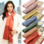 Krumlovanka šál Cashmere Sensation vzorovaný červený extra jemný P-72645-R – Hledejceny.cz