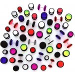 Šperky eshop neonový fake plug různé velikosti I1.5 růžová – Zbozi.Blesk.cz