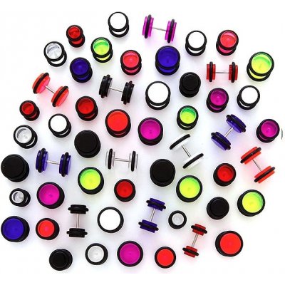 Šperky eshop neonový fake plug různé velikosti I1.5 růžová – Zbozi.Blesk.cz