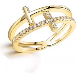 Mabell Dámský stříbrný prsten INAYA CZ221R F10090-GOLD 5C45