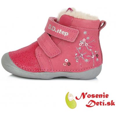 D.D.Step dívčí zimní boty Vločky 015-435B růžové – Zboží Mobilmania