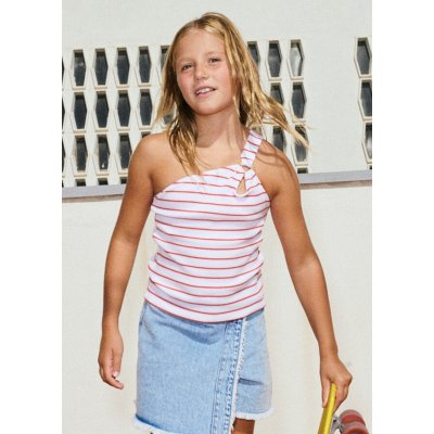 Mayoral top na jedno rameno proužek červená – Hledejceny.cz