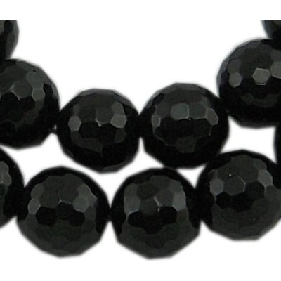 Přírodní achát - broušený - černý ∅ 6 mm - 1 ks