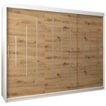 DobreSny York s posuvnými dveřmi 250 x 200 cm bílá / dub artisan – Sleviste.cz