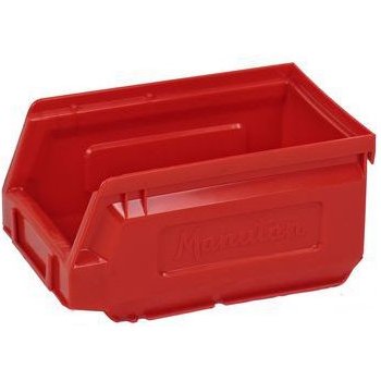 Manutan Plastový box 8,3 x 10,3 x 16,5 cm, červený