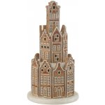 Hnědá svítící perníková věž z chaloupek GingerBread Led - Ø 20*37 cm - J-Line by Jolipa – Hledejceny.cz