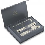 Parker 1502/2505443 Royal Vector Stainless Steel CT sada dárková sada plnicího pera a kuličkové tužky