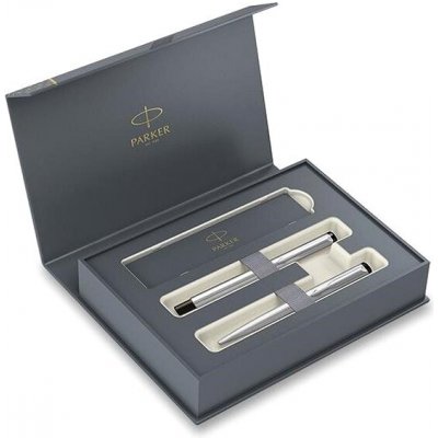 Parker 1502/2505443 Royal Vector Stainless Steel CT sada dárková sada plnicího pera a kuličkové tužky – Zbozi.Blesk.cz