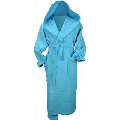 ARTG župan Robezz s kapucí vaflová struktura lehký a savý modrá azurová – Sleviste.cz