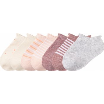 Lupilu Dívčí nízké ponožky s BIO bavlnou, 7 párů světle růžová