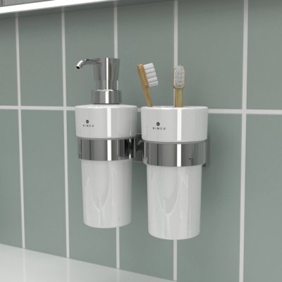 NIMCO Keira držák na kartáčky dvojitý s keramickými pohárky KE22058DKN-26 – Zboží Dáma