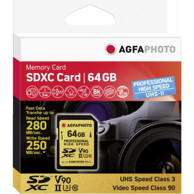 AgfaPhoto SDXC 64 GB 10621-488455 – Zboží Mobilmania