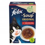 Felix Soup Original hovězí kuře a jehněčí 6 x 48 g – Sleviste.cz