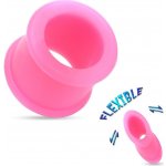Šperky4U silikonový tunel do ucha růžový TN01037-14 – Zboží Dáma