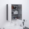 Koupelnový nábytek Nábytek XL Koupelnová skříňka se zrcadlem 60 x 15 x 75 cm MDF zářivě šedá