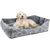 Pelíšek pro psy Intirilife Fluffy Pet Bed with Double Sided Inner Cushion in Blue Size