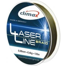 Climax šnůra Laser Braid Olive SB 6 vláken 135m 0,08mm 6,4kg