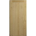 Vedlejší vchodové dveře Woodisol, 80 P, 800 × 1970 mm, masivní dřevo, pravé, borovice, plné – Zboží Mobilmania