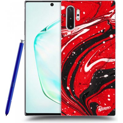 Pouzdro Picasee silikonové Samsung Galaxy Note 10+ N975F - Red black čiré