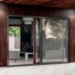 DOMO-OKNA Posuvné dveře PSK plastové antracit/bílá 250 x 200 cm – Hledejceny.cz