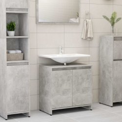 Nábytek XL Koupelnová skříňka betonově šedá 60x33x61 cm kompozitní dřevo