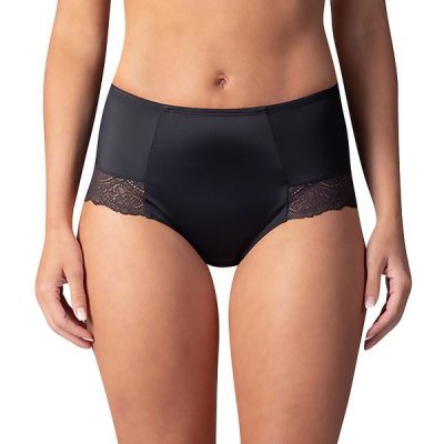 FLAT TUMMY LACE MIDISLIP Dámské stahovací kalhotky černá – Zboží Dáma